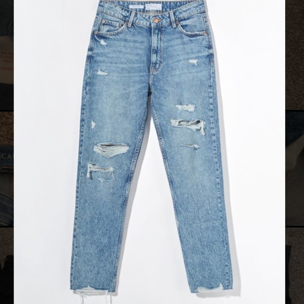 Bershka Ripped Slim Comfort Jeans